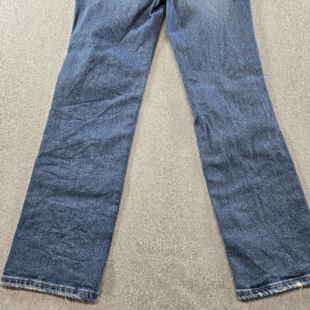 Good American‎ Jeans Womens 0 Blue Straight High Rise Distressed 28 Inseam Denim - Picture 12 of 13